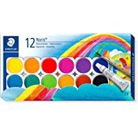 Staedtler Noris Club 888 NC12. Acuarelas para colorear. Caja con 12 pastillas de colores